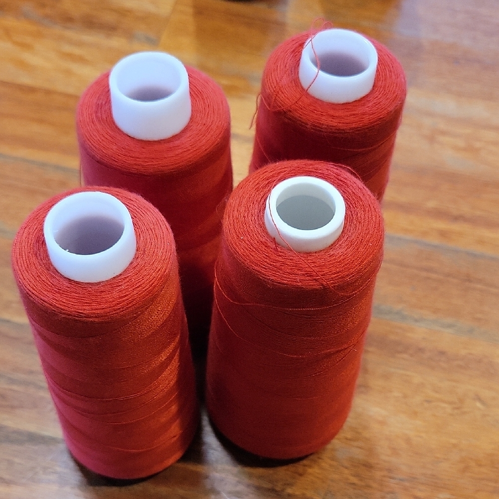 Red Sewing Thread Spools